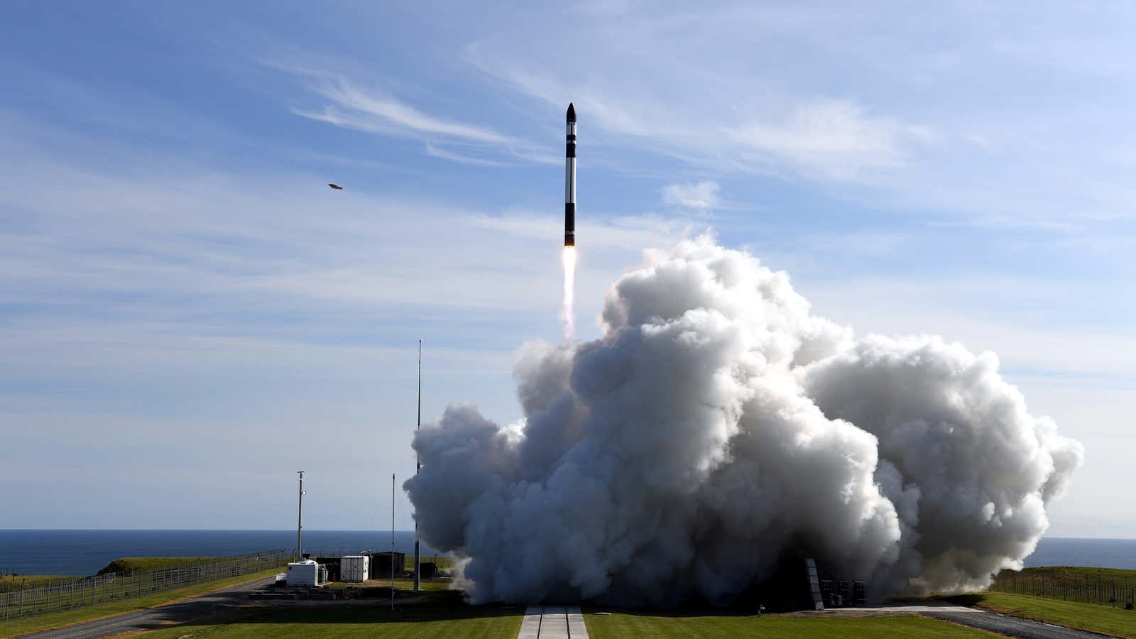 Rocket Lab’s Electron rocket “It’s Business Time” lifts off in New Zealand on Nov. 11 2018.