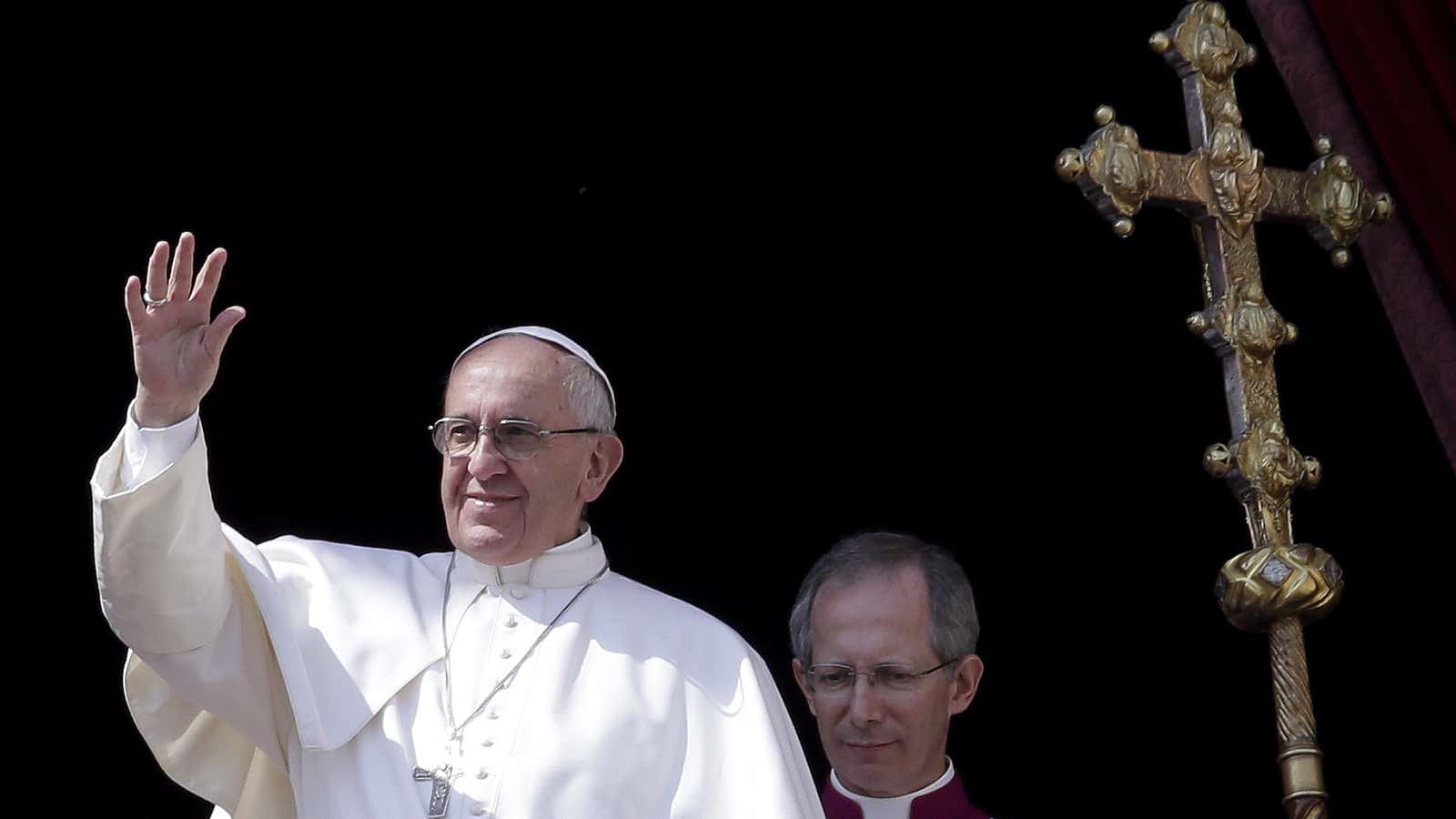 Refugees and terrorism were among the subjects of Pope Francis’s Easter benediction.