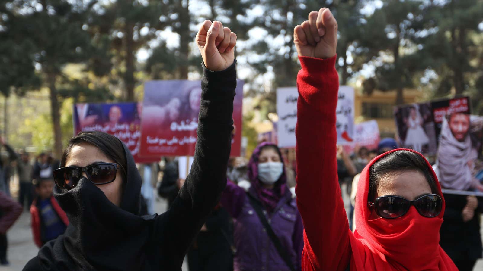 A protest in Kabul in November.