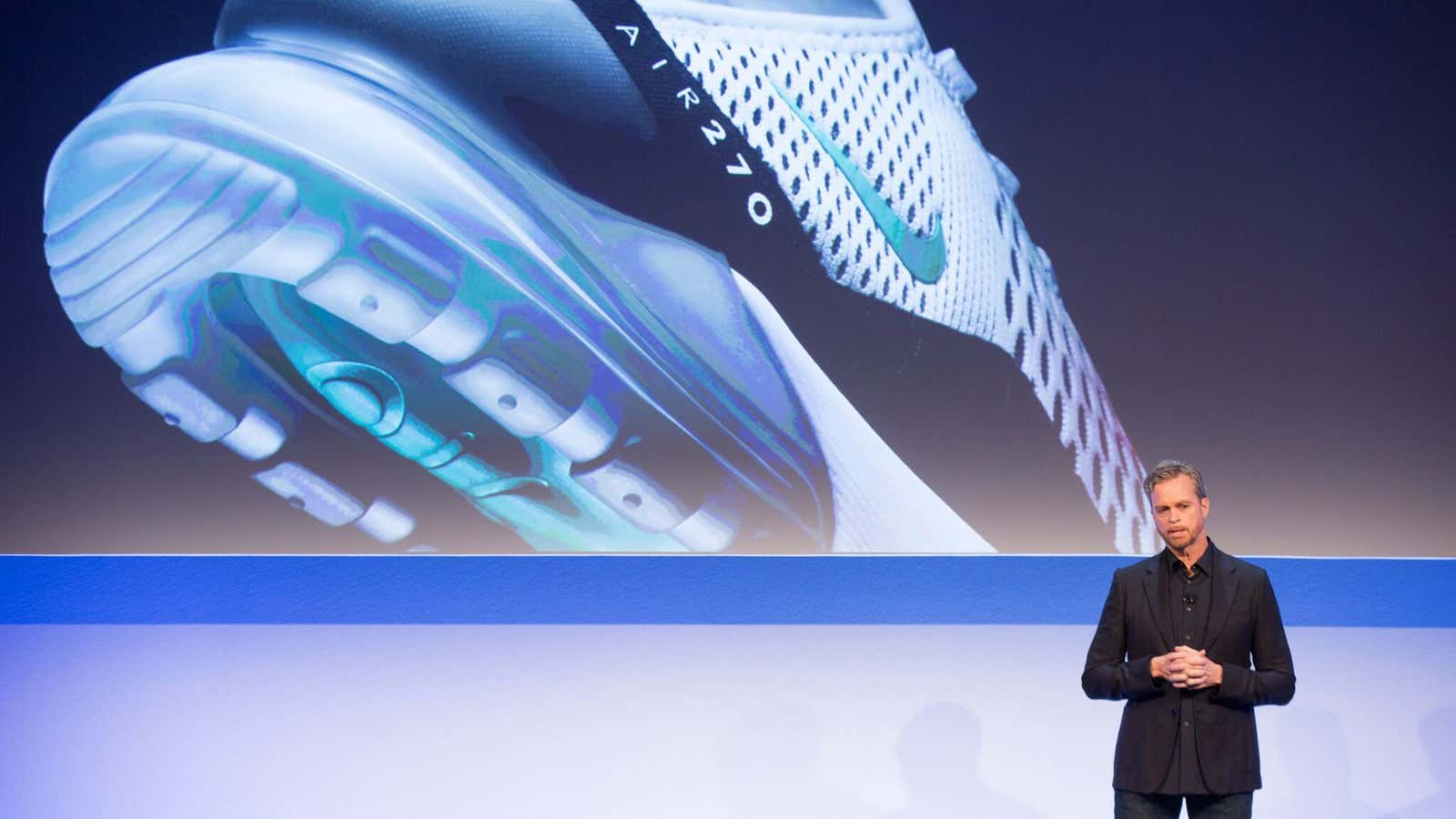 Nike CEO Mark Parker at the company’s investor day.