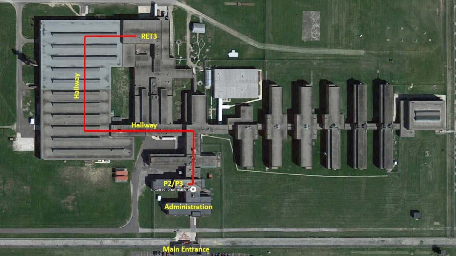 The location of hidden computers at the Marion Correctional Institution