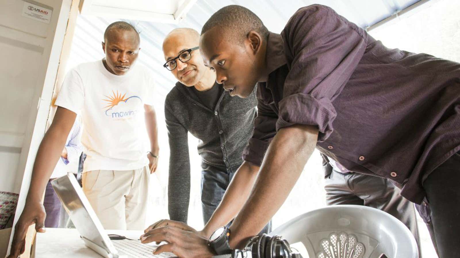 Microsoft CEO Satya Nadella in Kenya