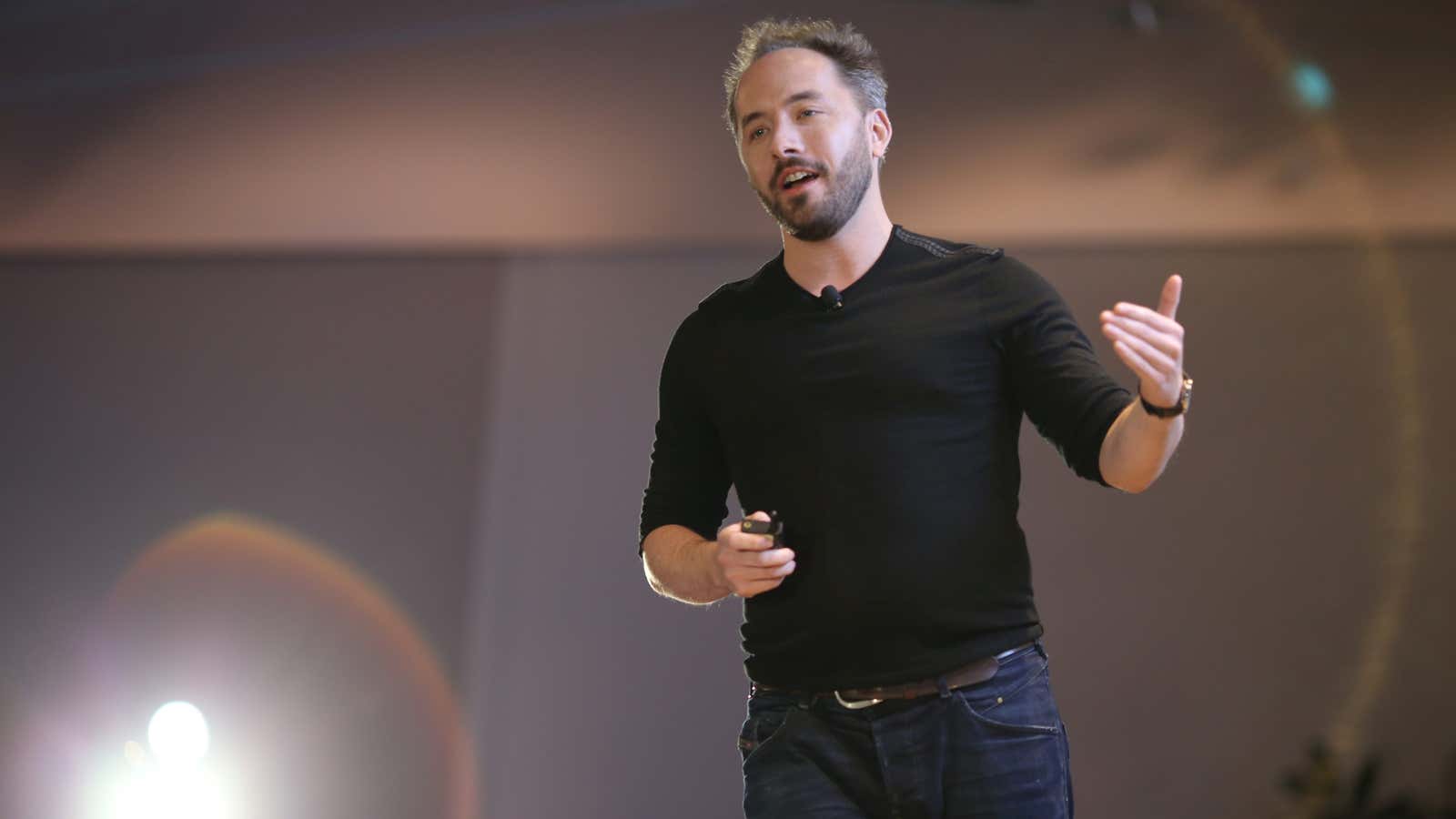 Drew Houston, CEO of Dropbox, sees a one-way door to remote work.