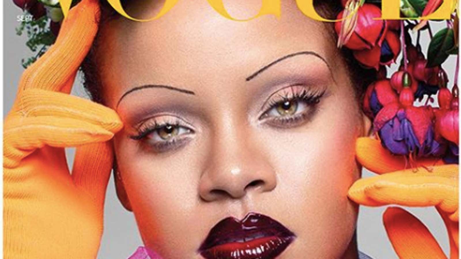 Rihanna’s Vogue cover recalls a long, miserable history of over-plucked brows