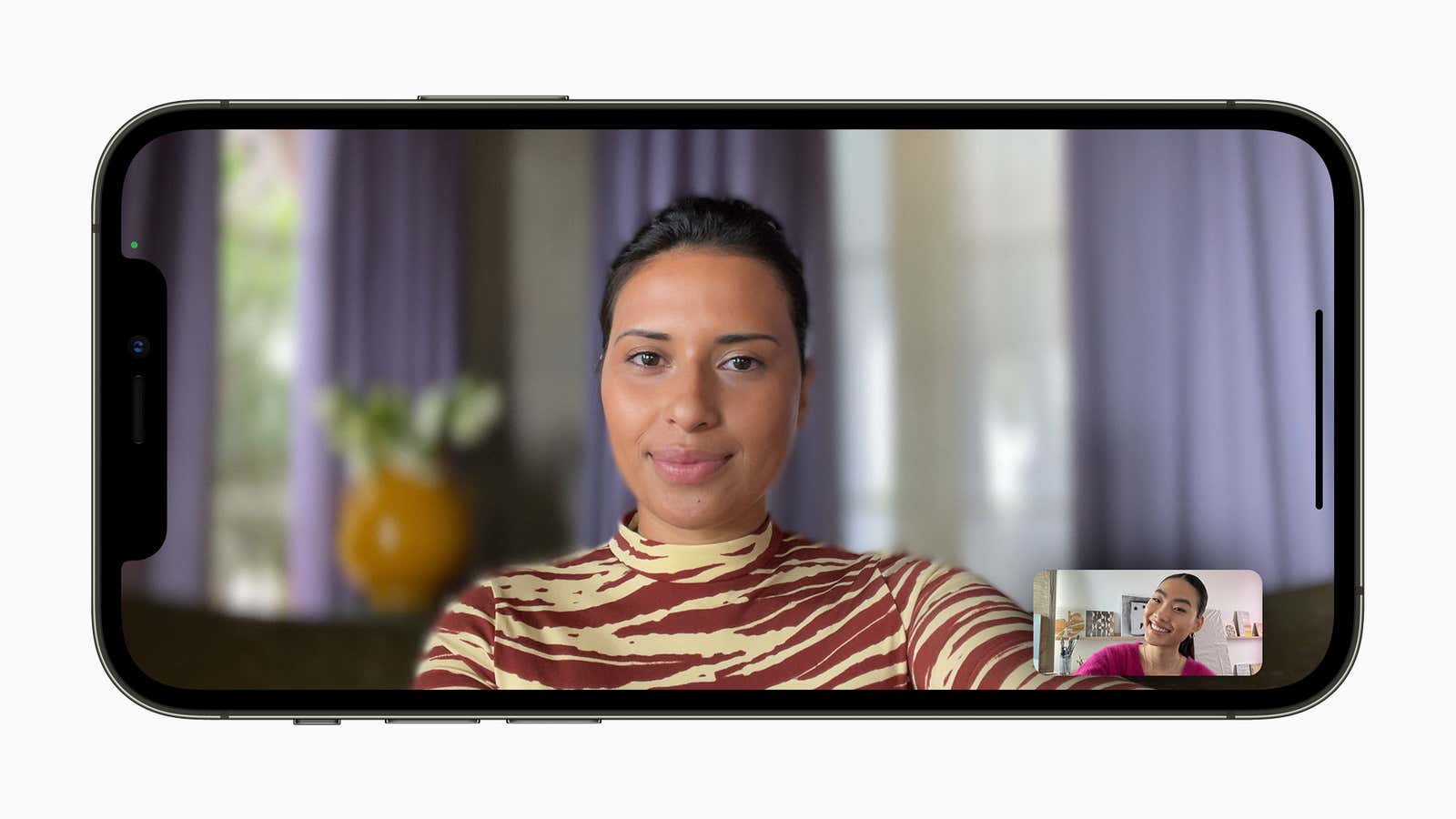 The new FaceTime update also includes portrait mode, which automatically blurs the background while keeping participants’ faces in sharp focus.