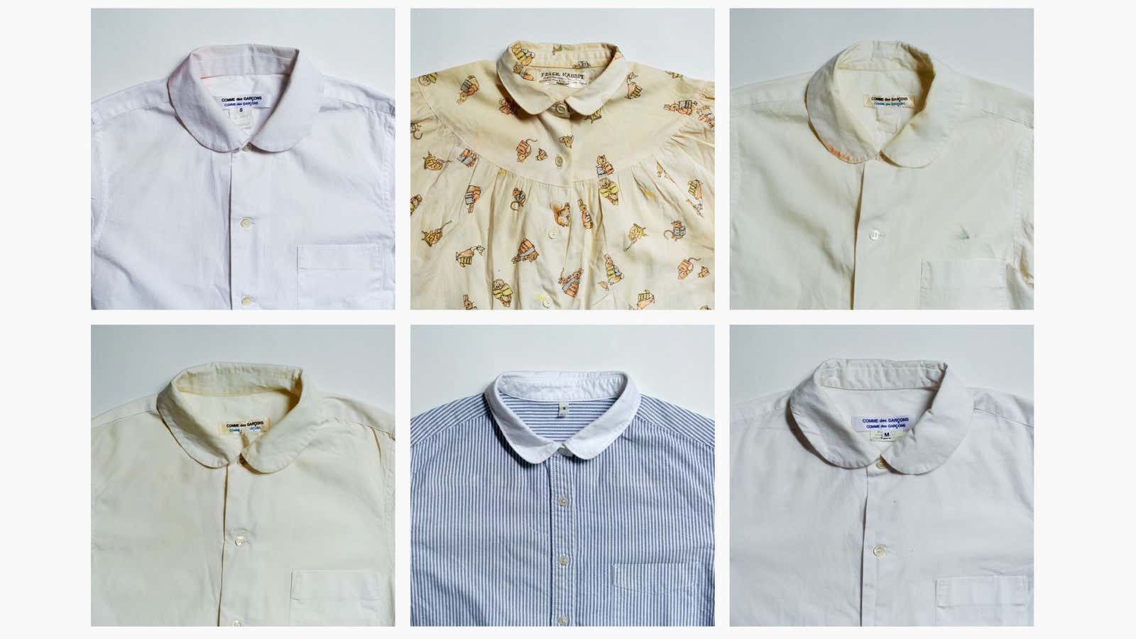 One piece of the collections that appear in Women in Clothes: Miranda Purves’ shirts with Peter Pan Collars.