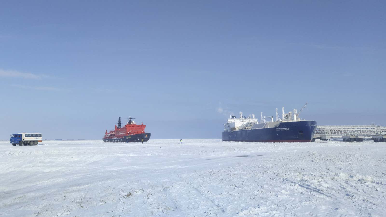 Russian ships are transporting a record amount of natural gas through the melting Northeast Passage.