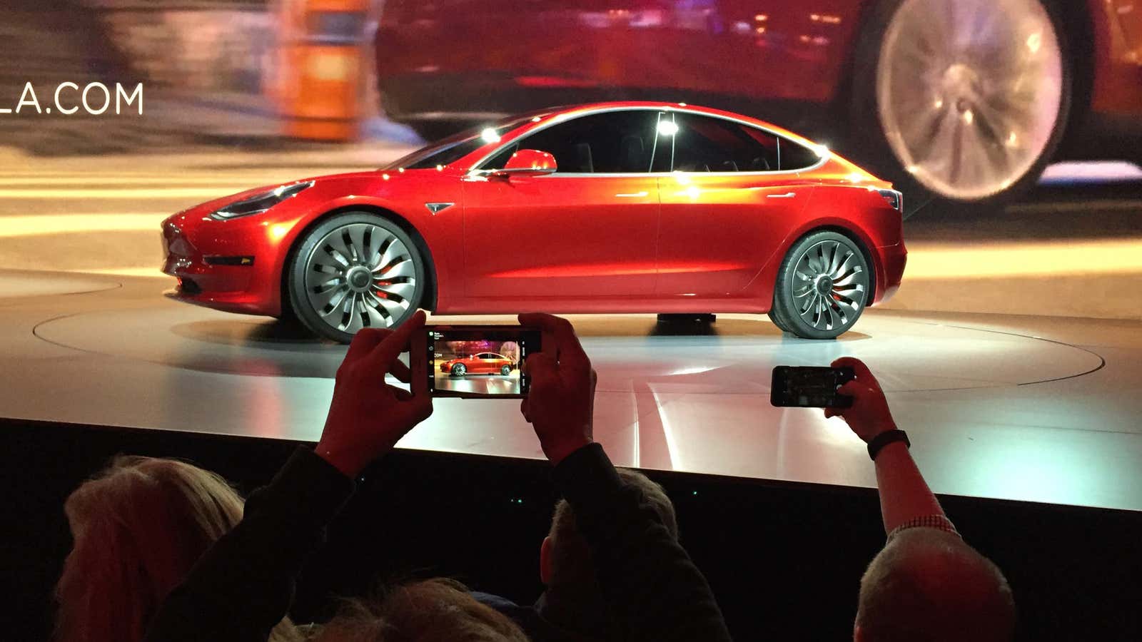 Tesla’s Model 3 rolls out.