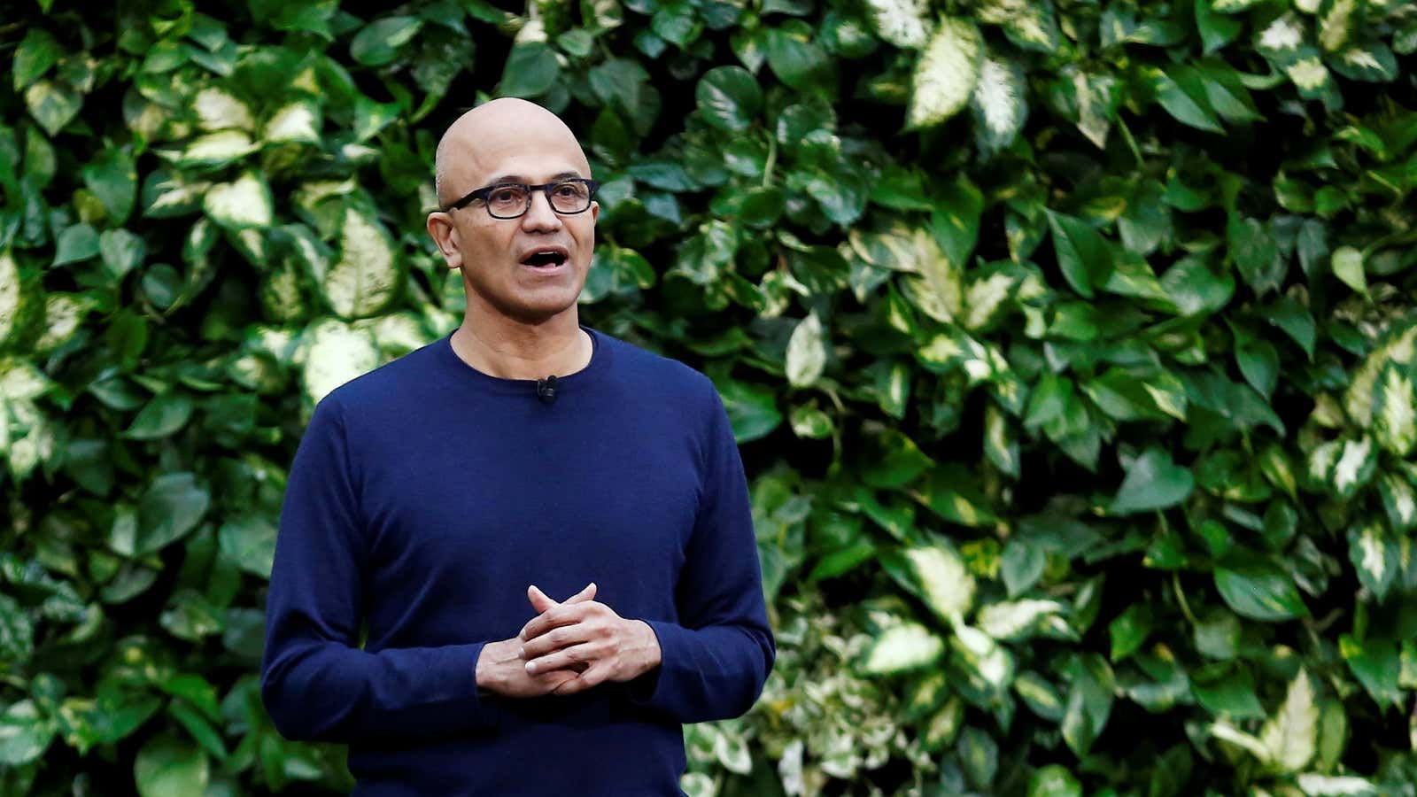 Microsoft CEO Satya Nadella is going as green as can be.