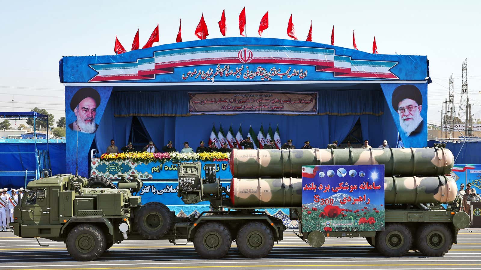 An S-300 air defense missile system on parade in Tehran in 2016.