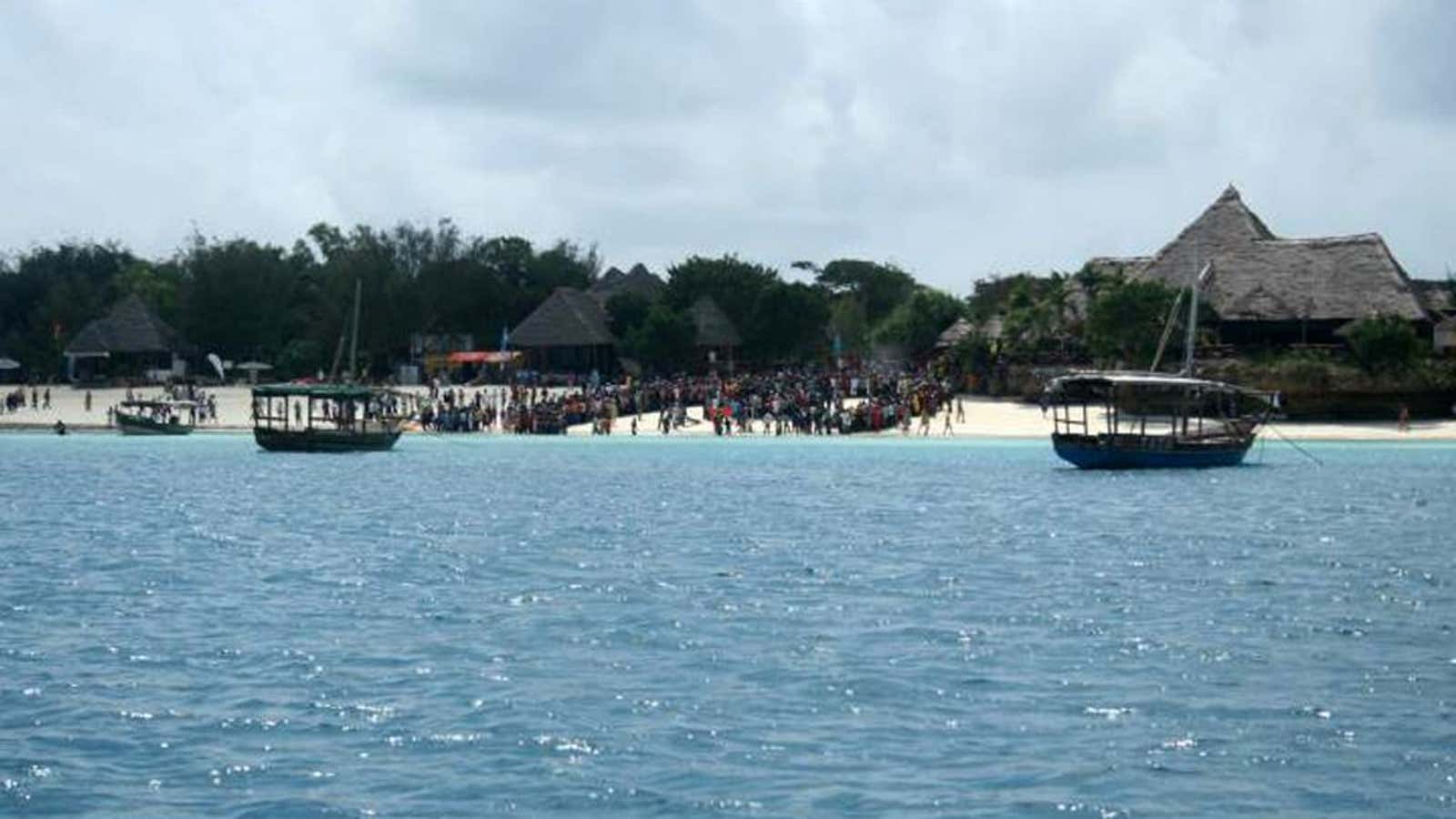 The Wakanda-like reef lies below Zanzibar.