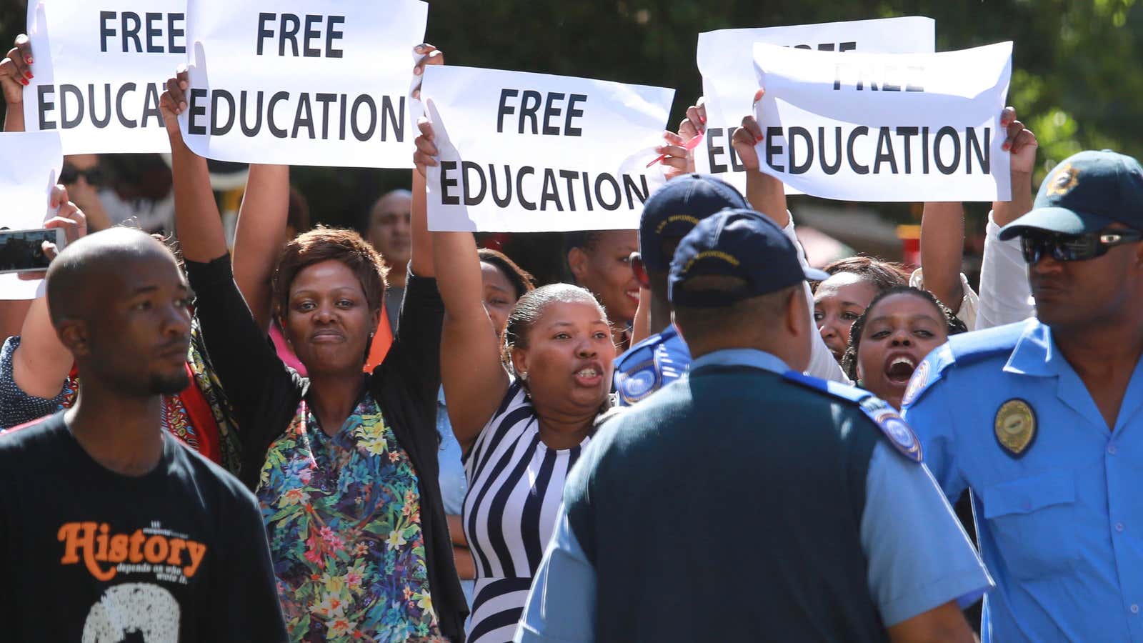 The call for free education continues.
