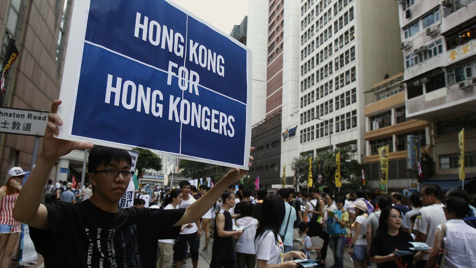 Student protesters want Hong Kong returned to its residents.