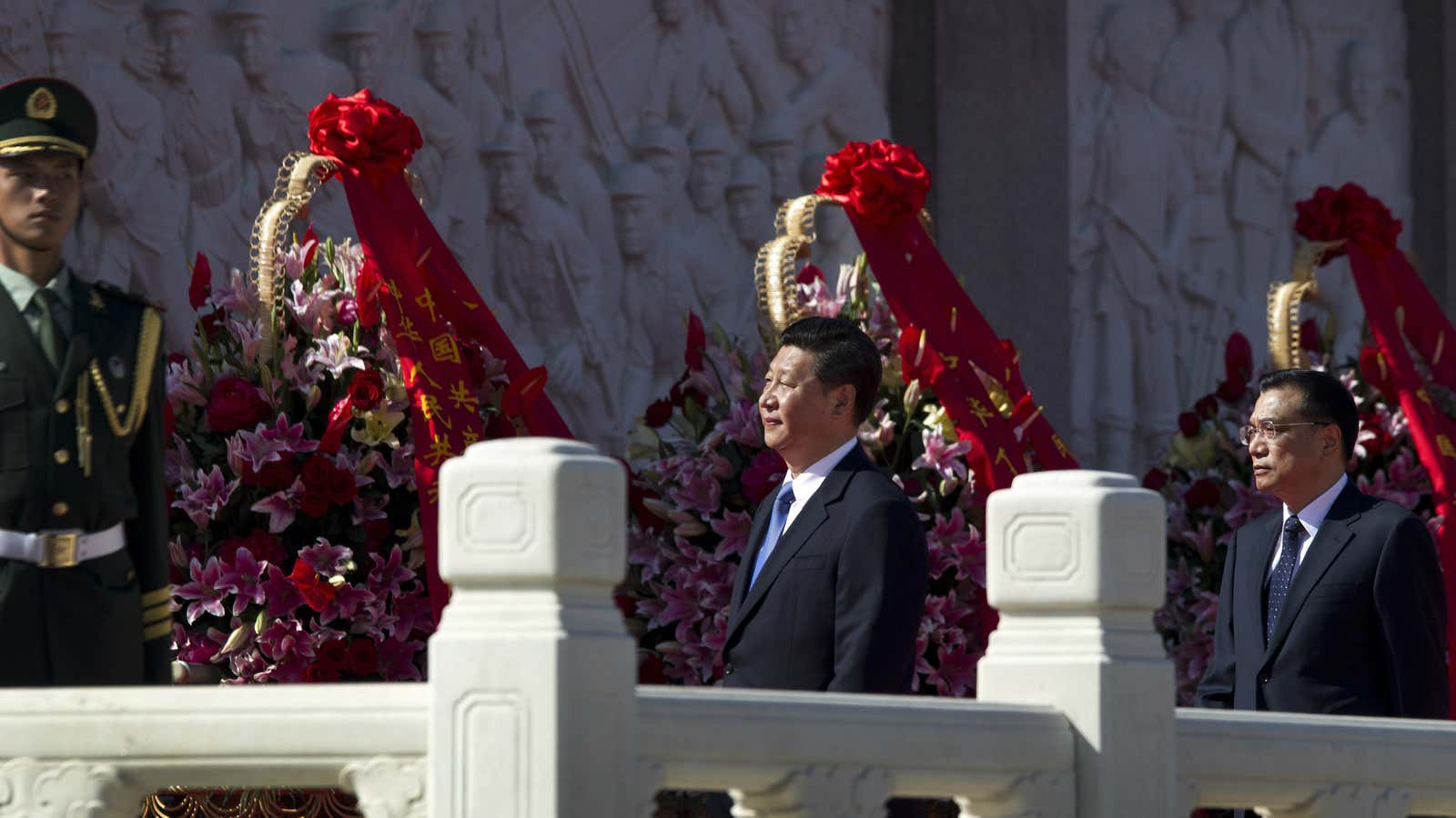 What we do know: Xi Jinping (center) and Li Keqiang (right) will become, respectively, the president and premier of China.