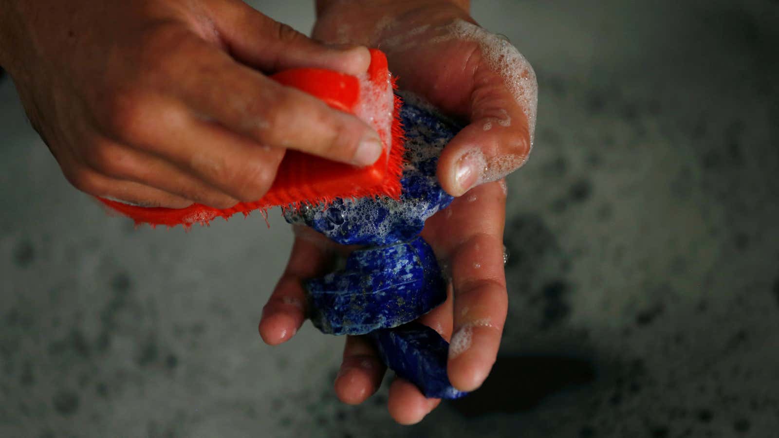 Illegal mining of lapis lazuli, a gem, is a major source of revenue for the Taliban.