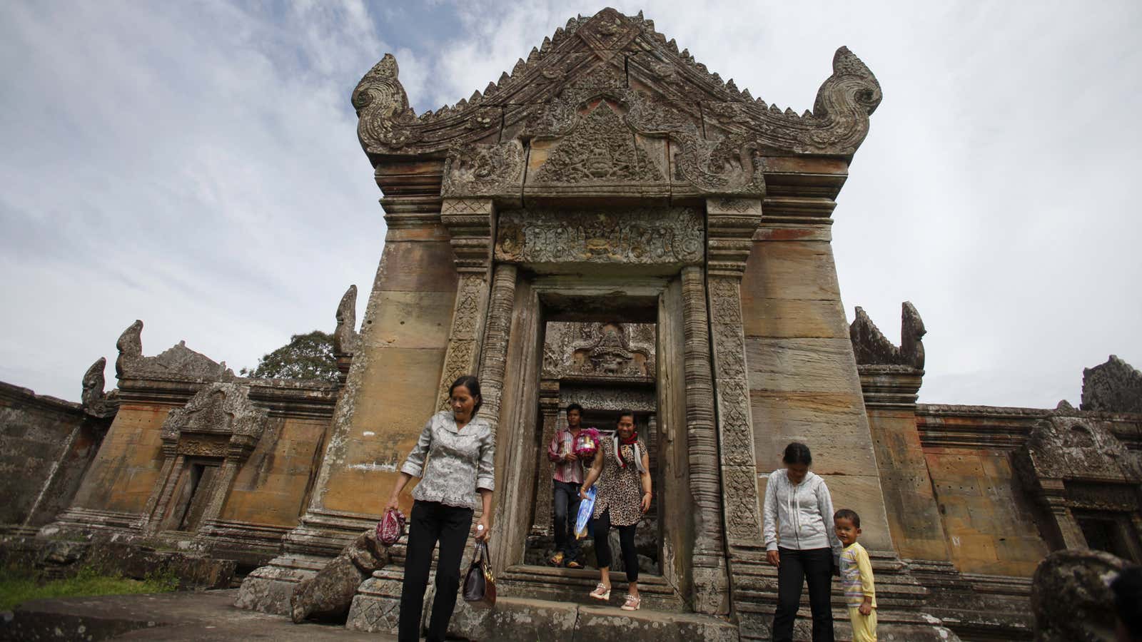 Visitors at Preah Vihear