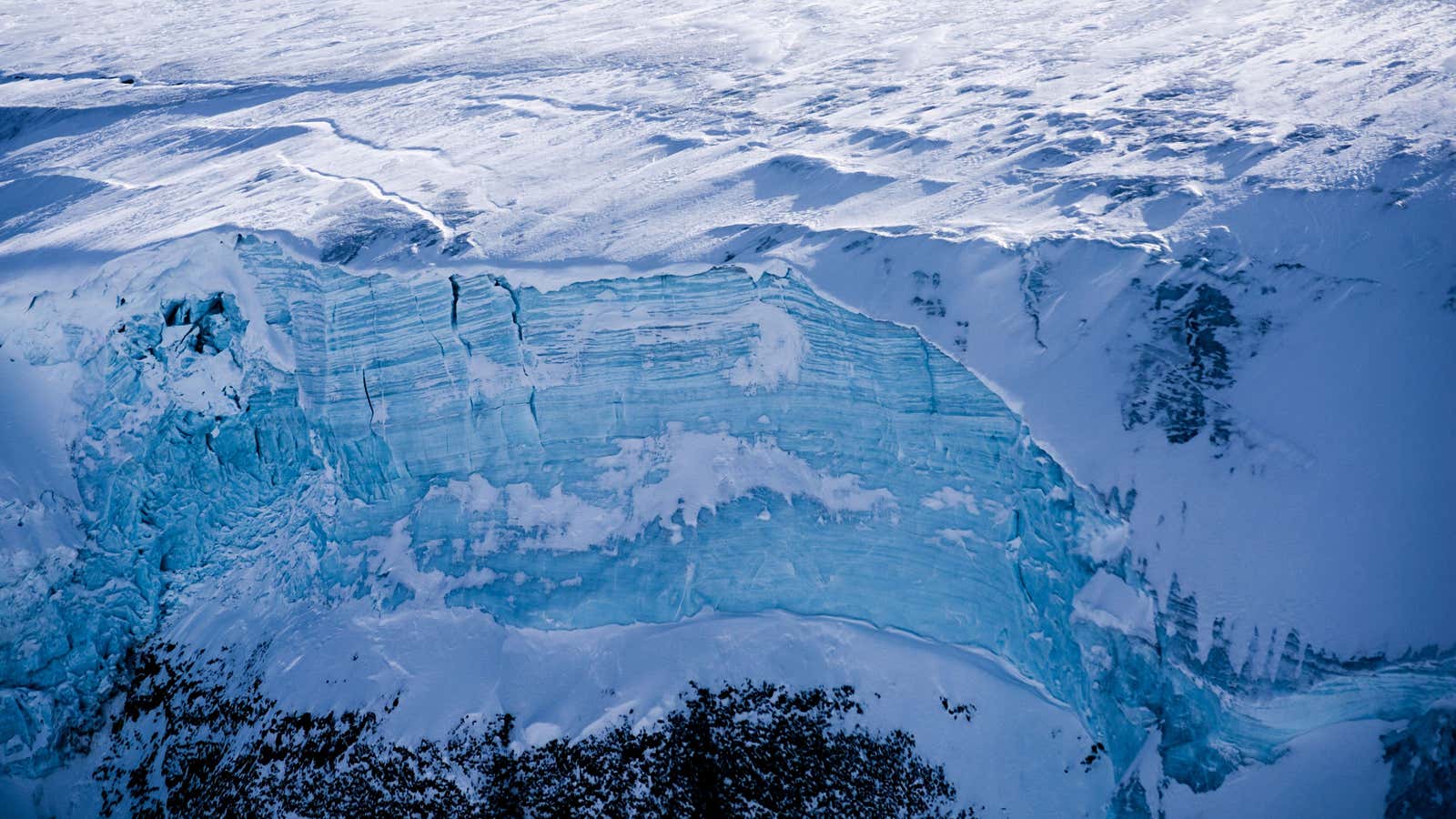 The Greenland ice sheet melting far faster than it has since at least 350 years ago–and possibly much longer.