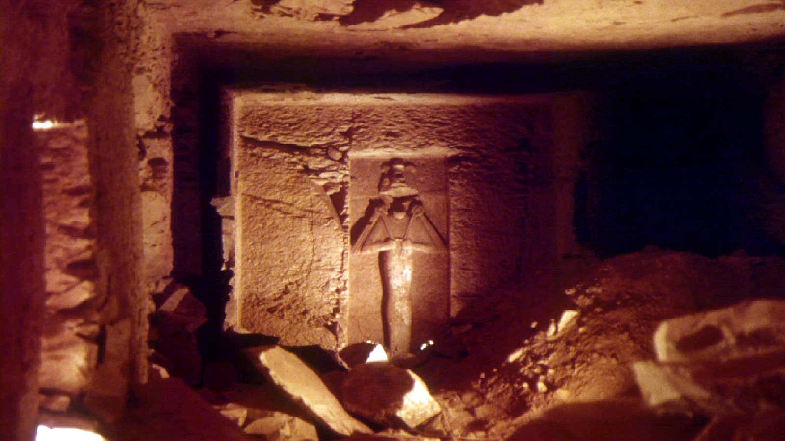 An undated rendering of Osiris in another tomb.