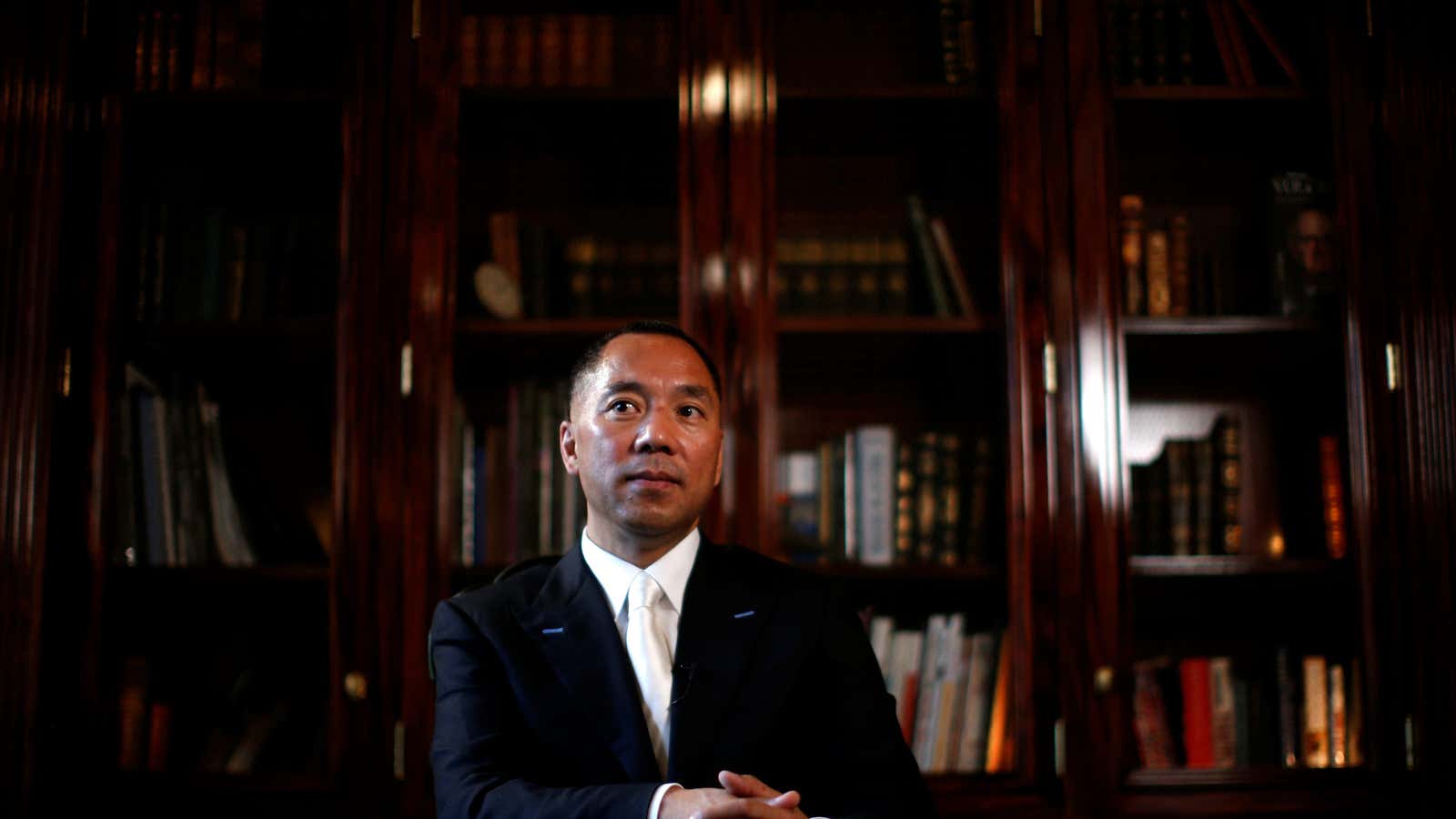 Guo Wengui in his New York apartment this April.