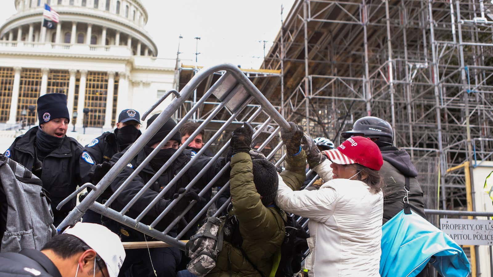 A pro-Trump mob battled police and overran the Capitol in a scene that drew concern from world leaders.