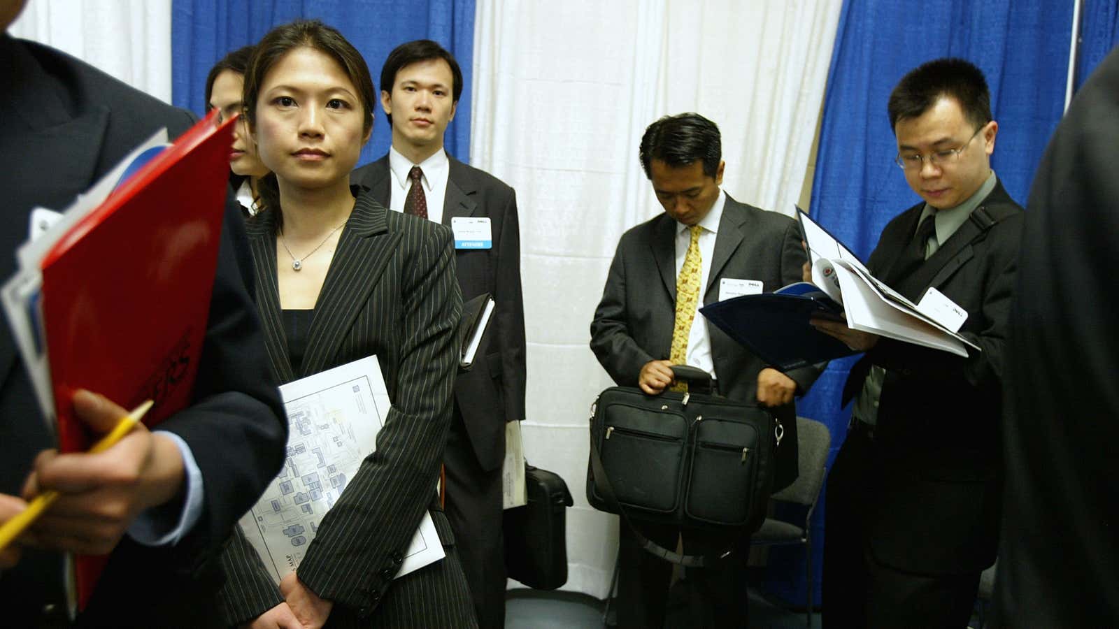 Job applicants at Asian Diversity Career Expo.