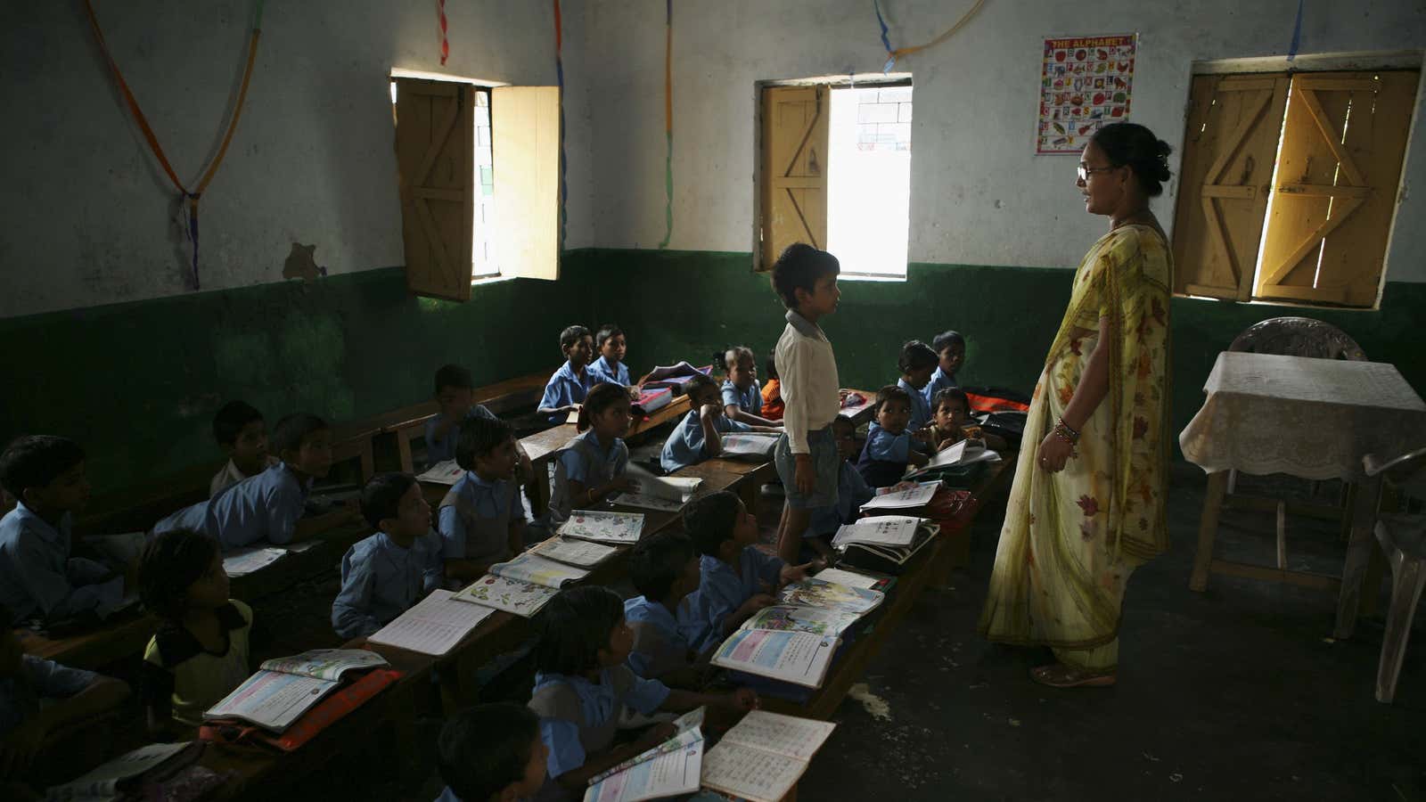 Getting teachers to schools remains a big challenge in India.
