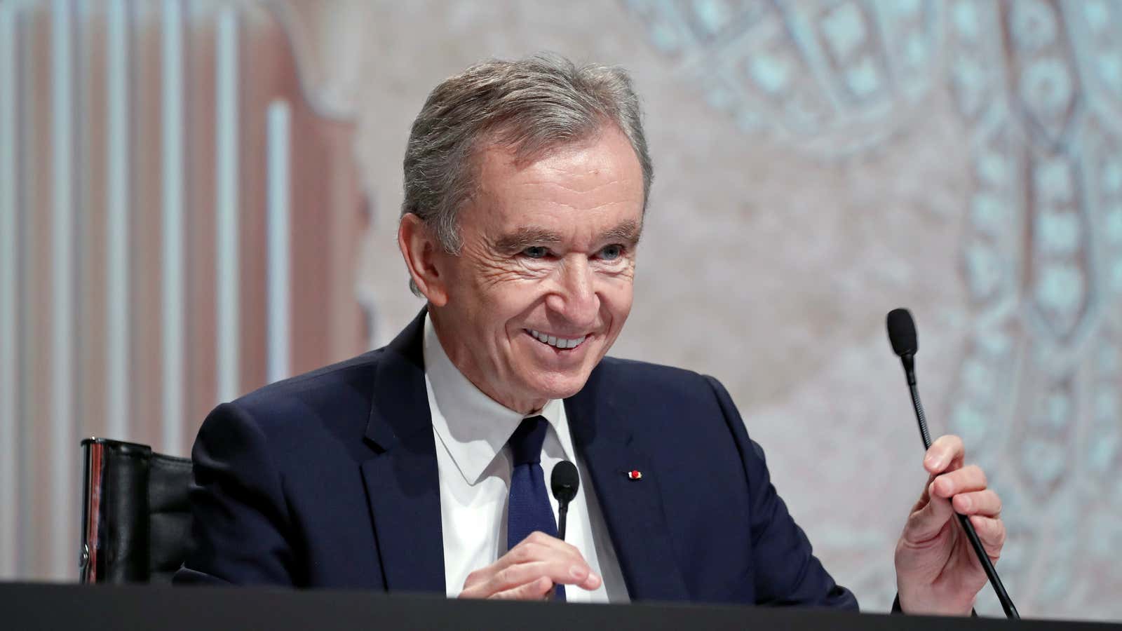 Bernard Arnault, a man with billions of reasons to smile.