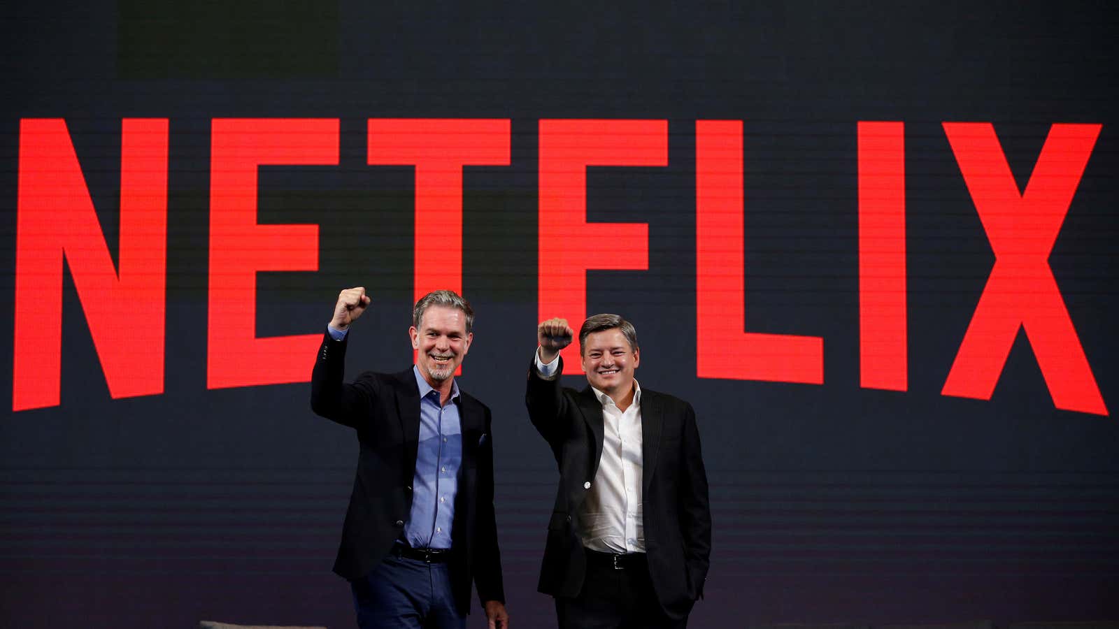 Netflix co-CEOs Reed Hastings and Ted Sarandos aspire to build a â€œculture of transparency.â€�