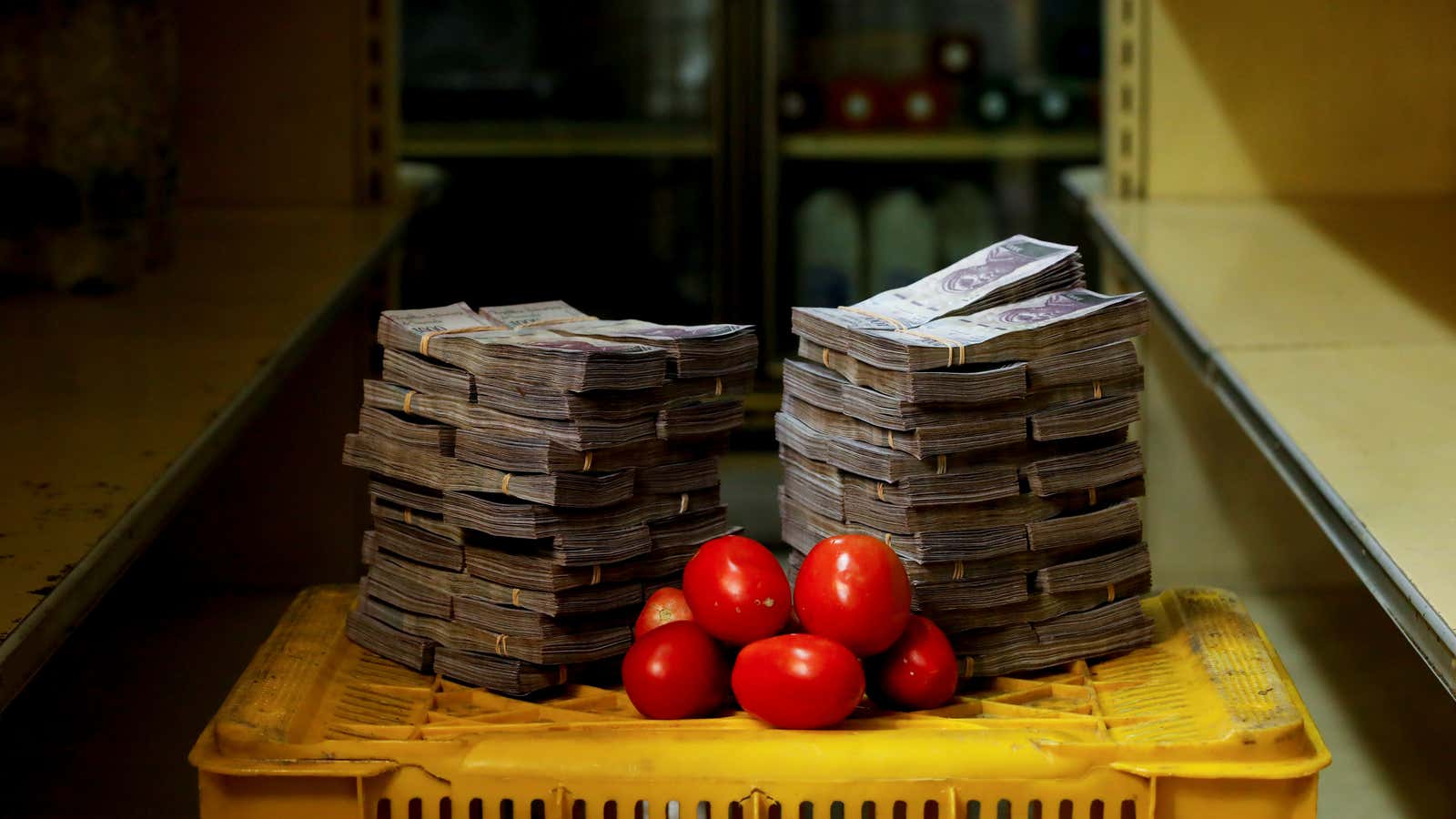 A kilogram of tomatoes cost  5,000,000 bolívares ($0.76) before Aug. 20.
