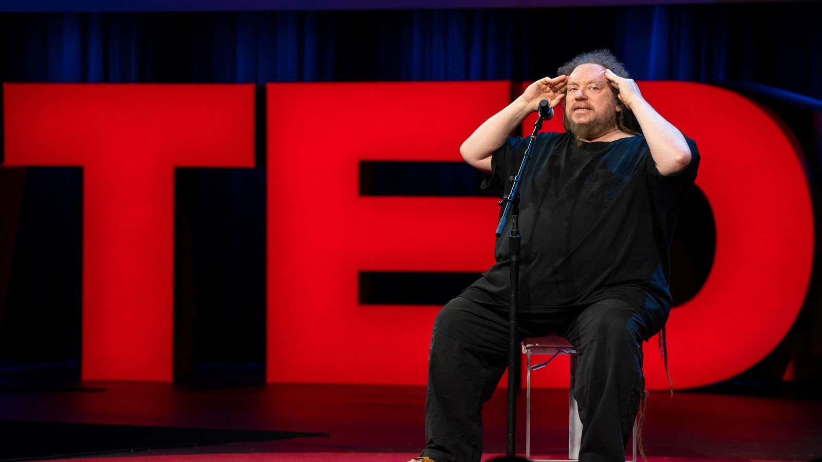 Virtual reality pioneer Jaron Lanier at TED.