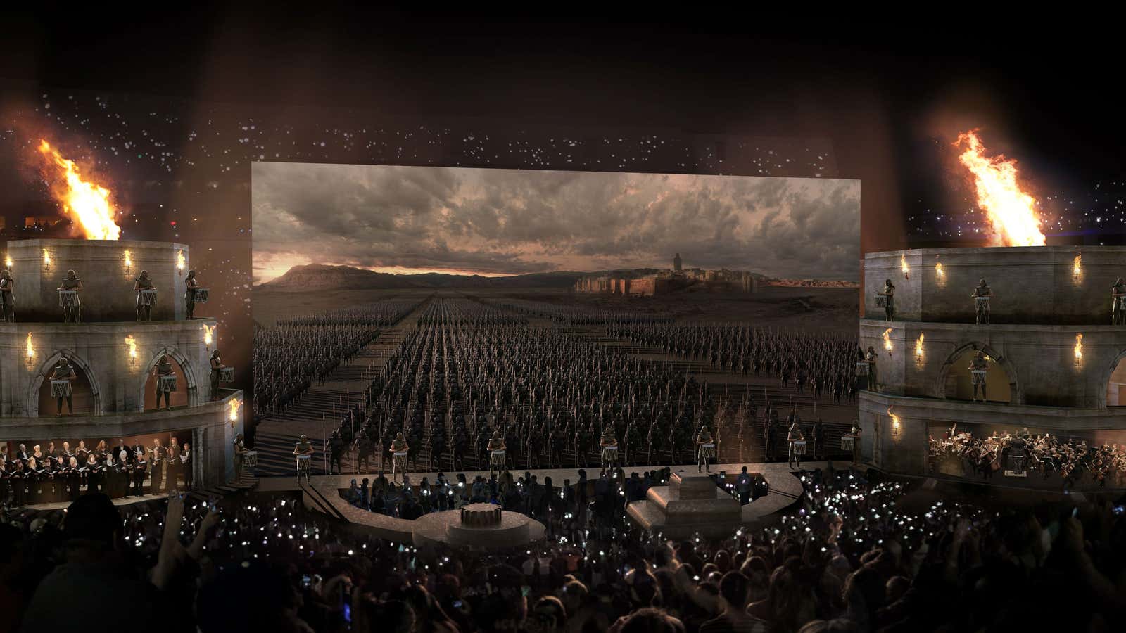 Concept art for the “Game of Thrones” concert.