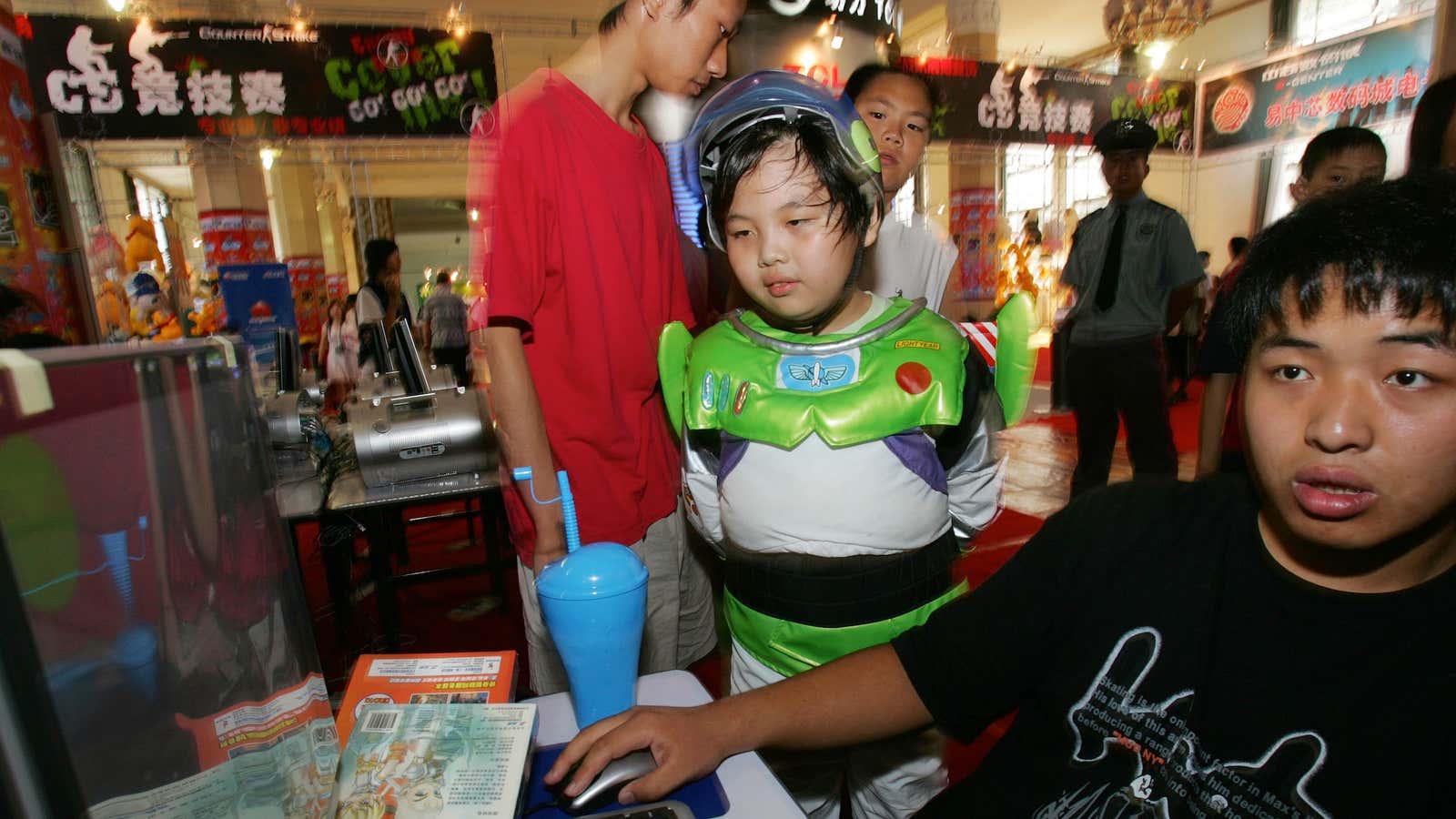 Don’t let the Buzz Lightyear costume fool you. The Chinese don’t really like Western console games.