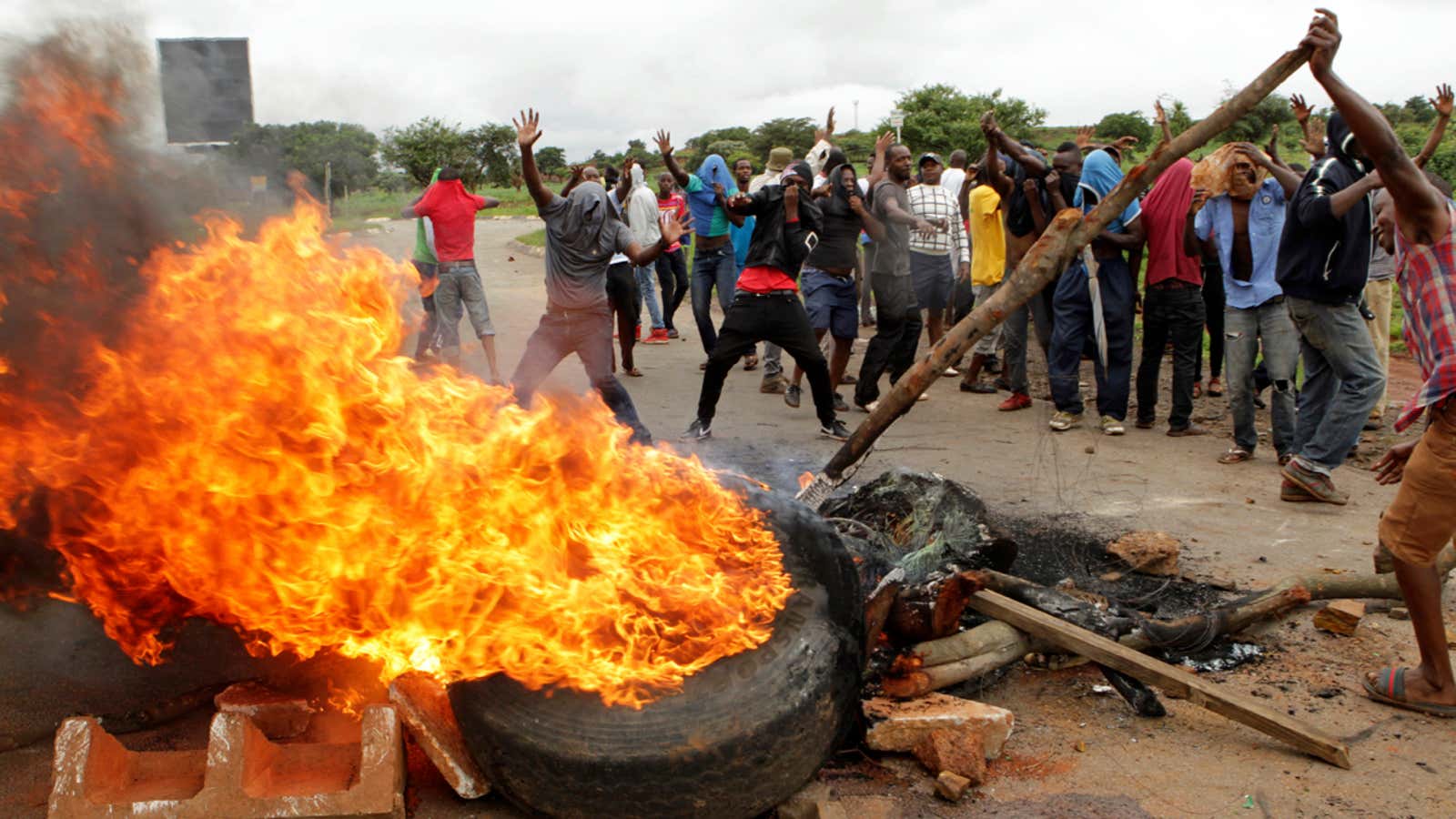 Zimbabwe is on fire, again.