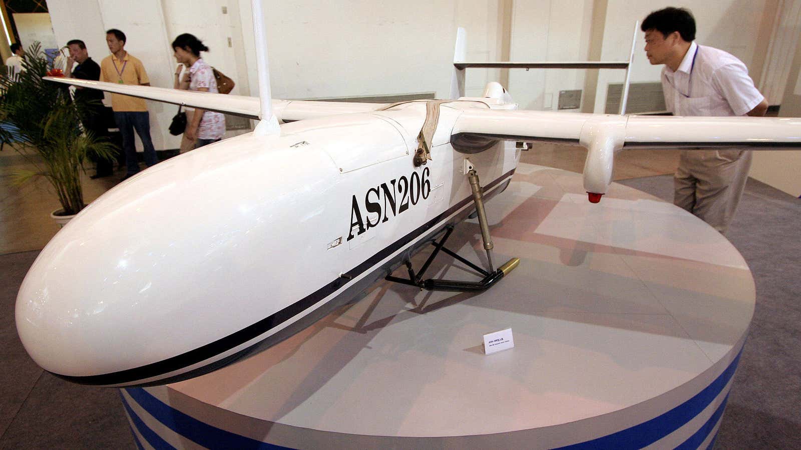 Medium-altitude UAVs, likely similar to the one in this 2007 photo, are patrolling Xinjiang’s skies.