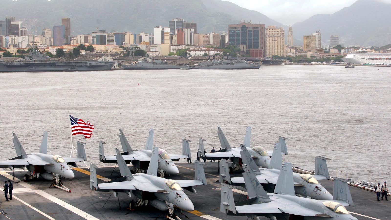About as close to Rio as the F-18 Super Hornet is getting anytime soon.