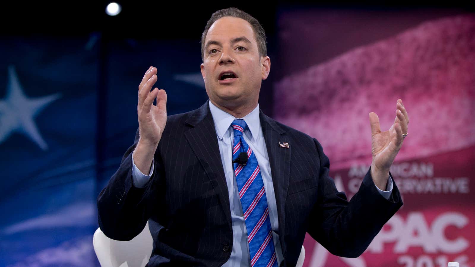 “He’s trying.” – Reince Priebus on Donald Trump.