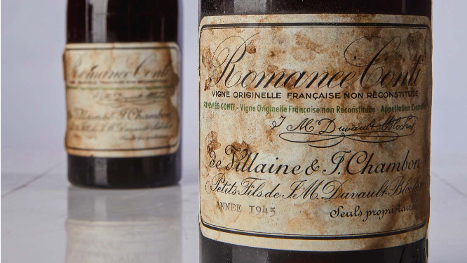 The 1945 Romanee-Conti is the most expensive bottle of wine ever, at $558,000.