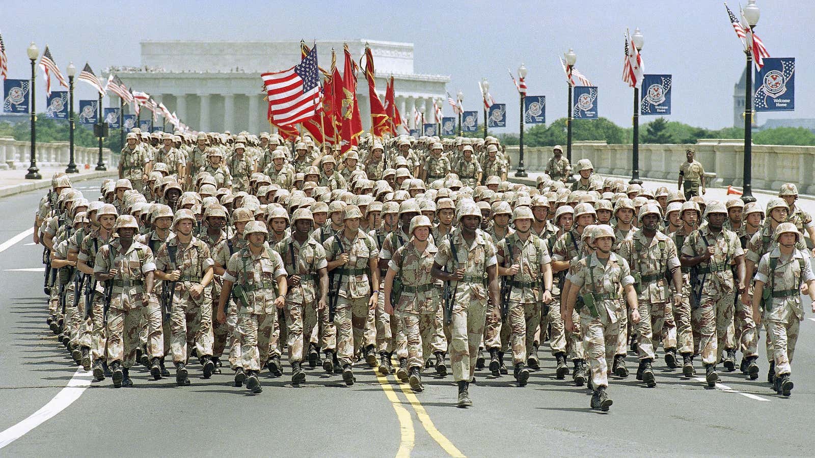 The “National Victory Celebration” parade” held after the Persian Gulf War in 1991.