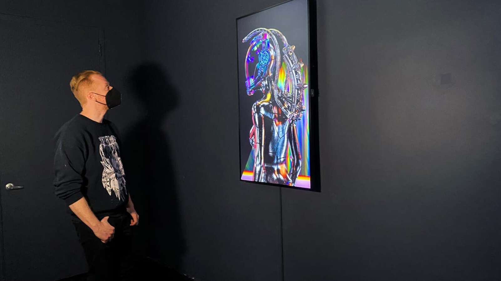 An in-person NFT gallery in New York.