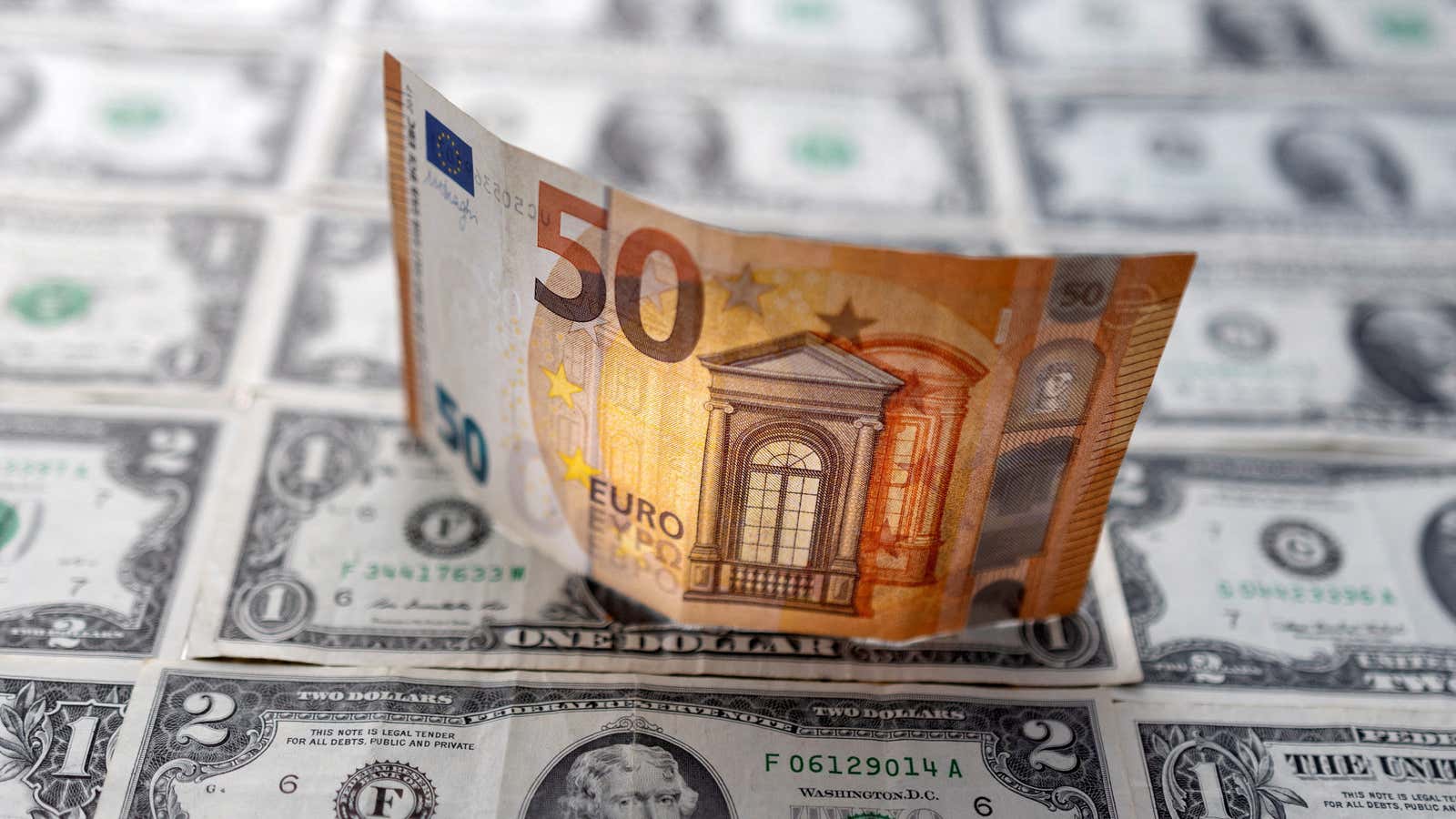 The euro has slid to parity with the dollar.