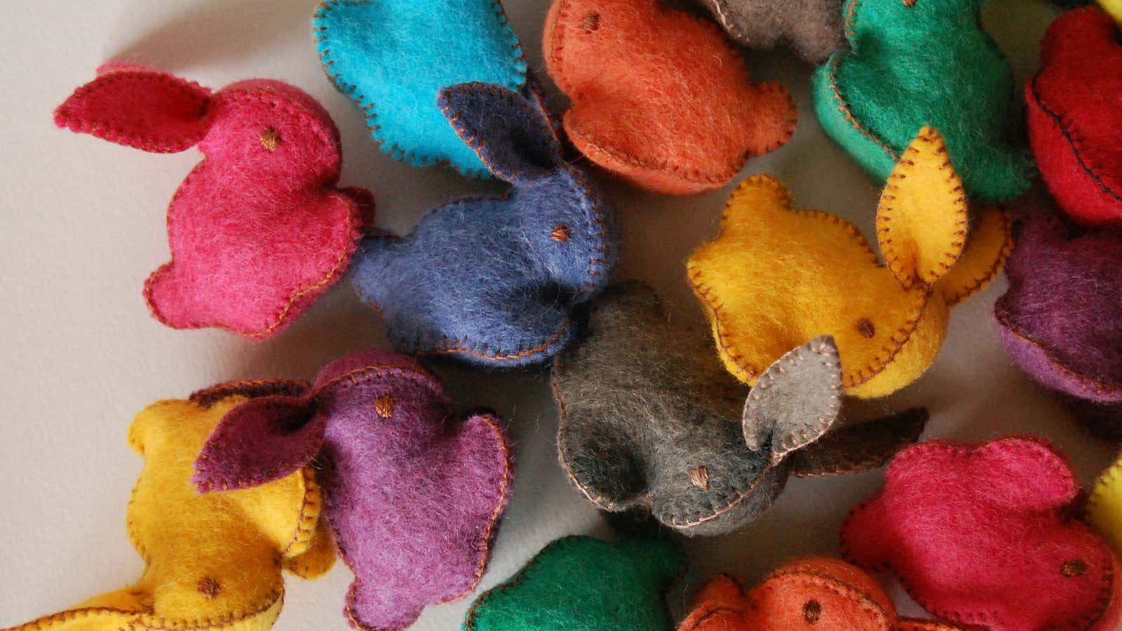 Etsy: No profits, but many “winsome stuffed felted bunnies.”