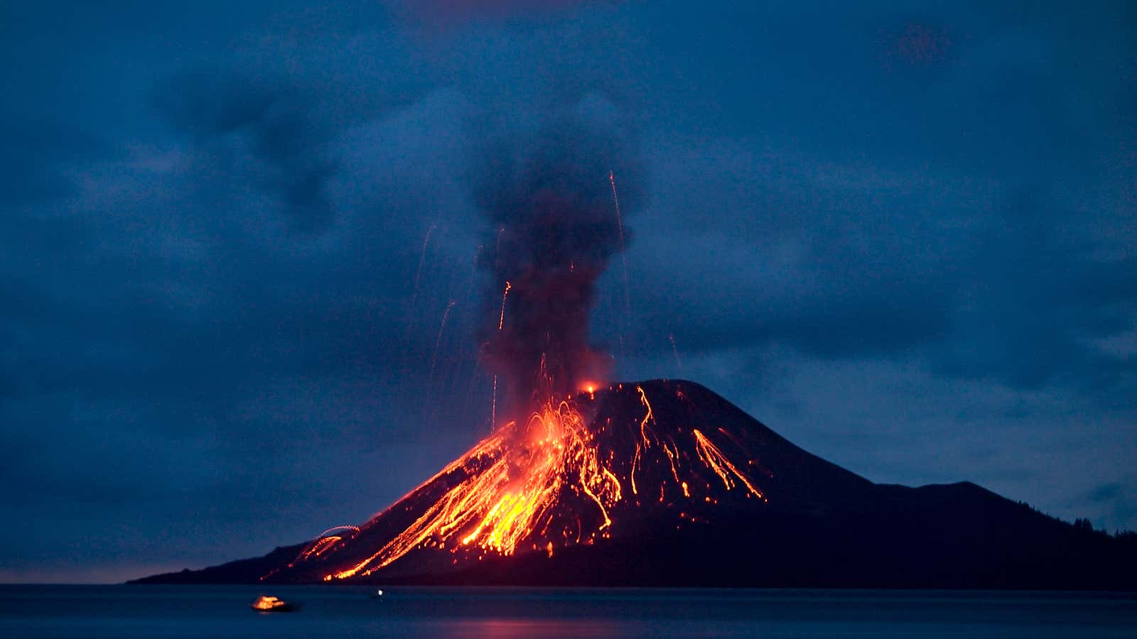 Anak Krakatau erupting in 2007.