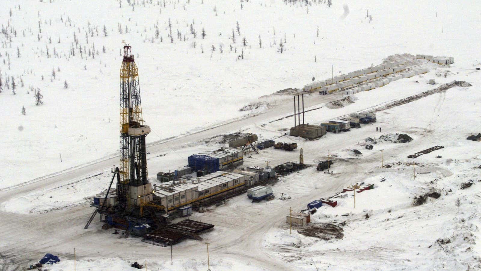 An oil rig at Rosneft’s Vankor oil field in eastern Siberia