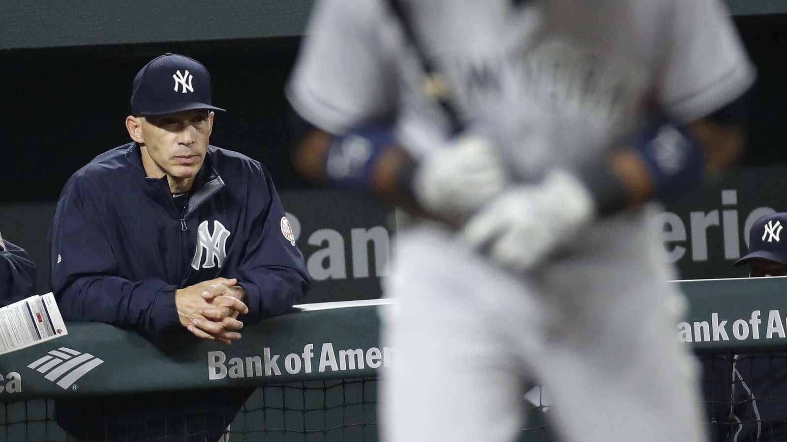 He’s out: New York Yankees manager Joe Girardi