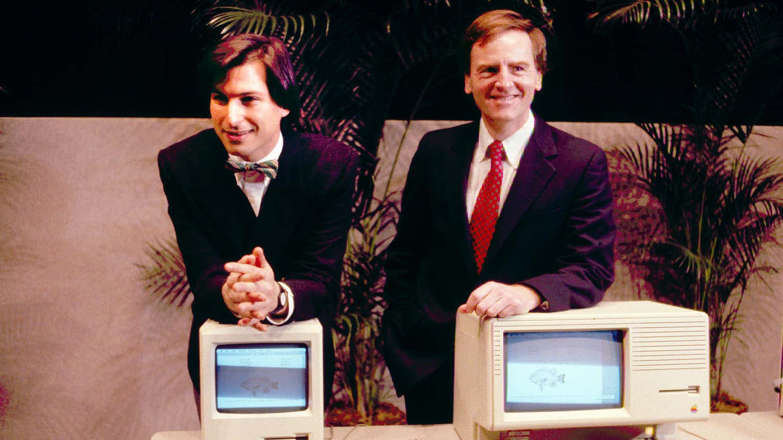 Jobs and Sculley in 1984.