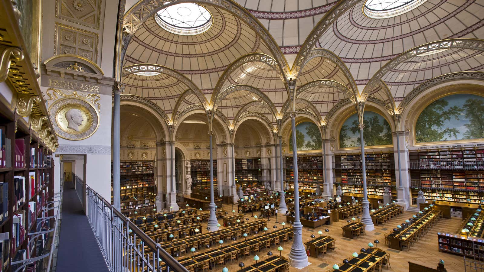 The Richelieu-Louvois Library in Paris, part of the National Library of France.