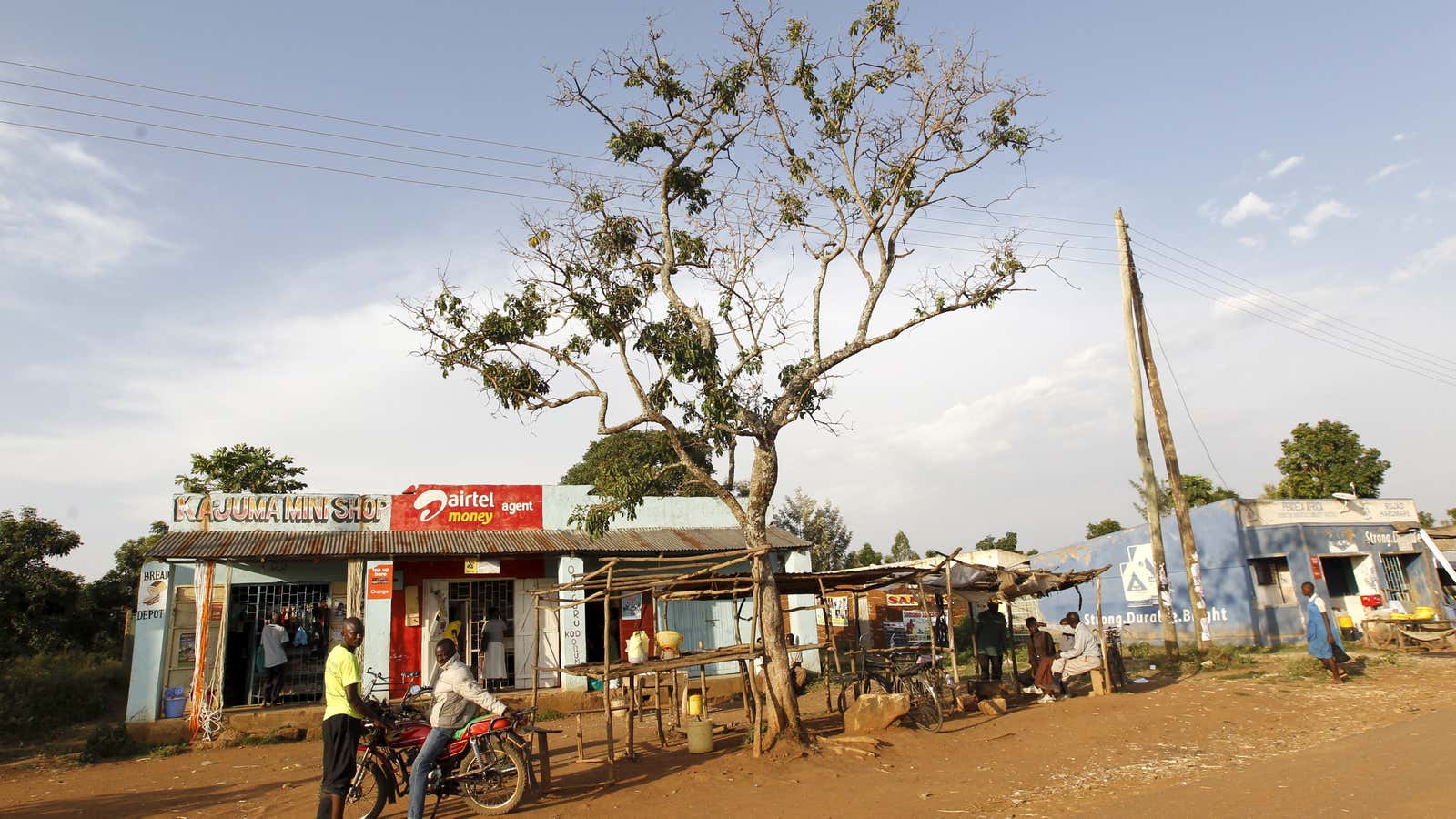 A trading center in the village of Kogelo, west of Kenya’s capital Nairobi