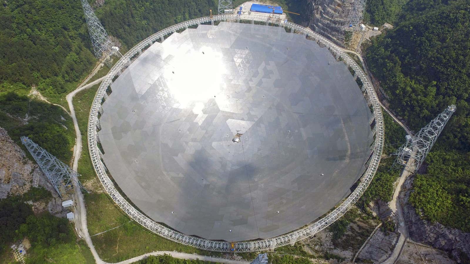 China turns a big, shiny ear to the sounds of the cosmos.