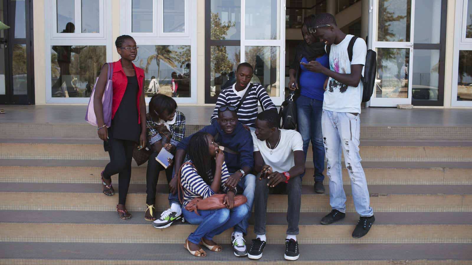 Students at Cheikh Anta Diop University, Dakar