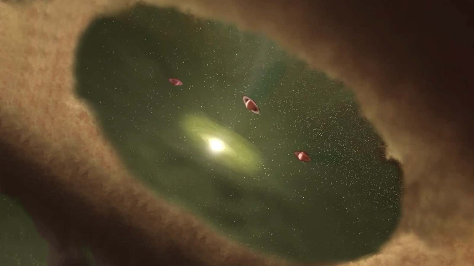Watch a new planet being born from cosmic dust